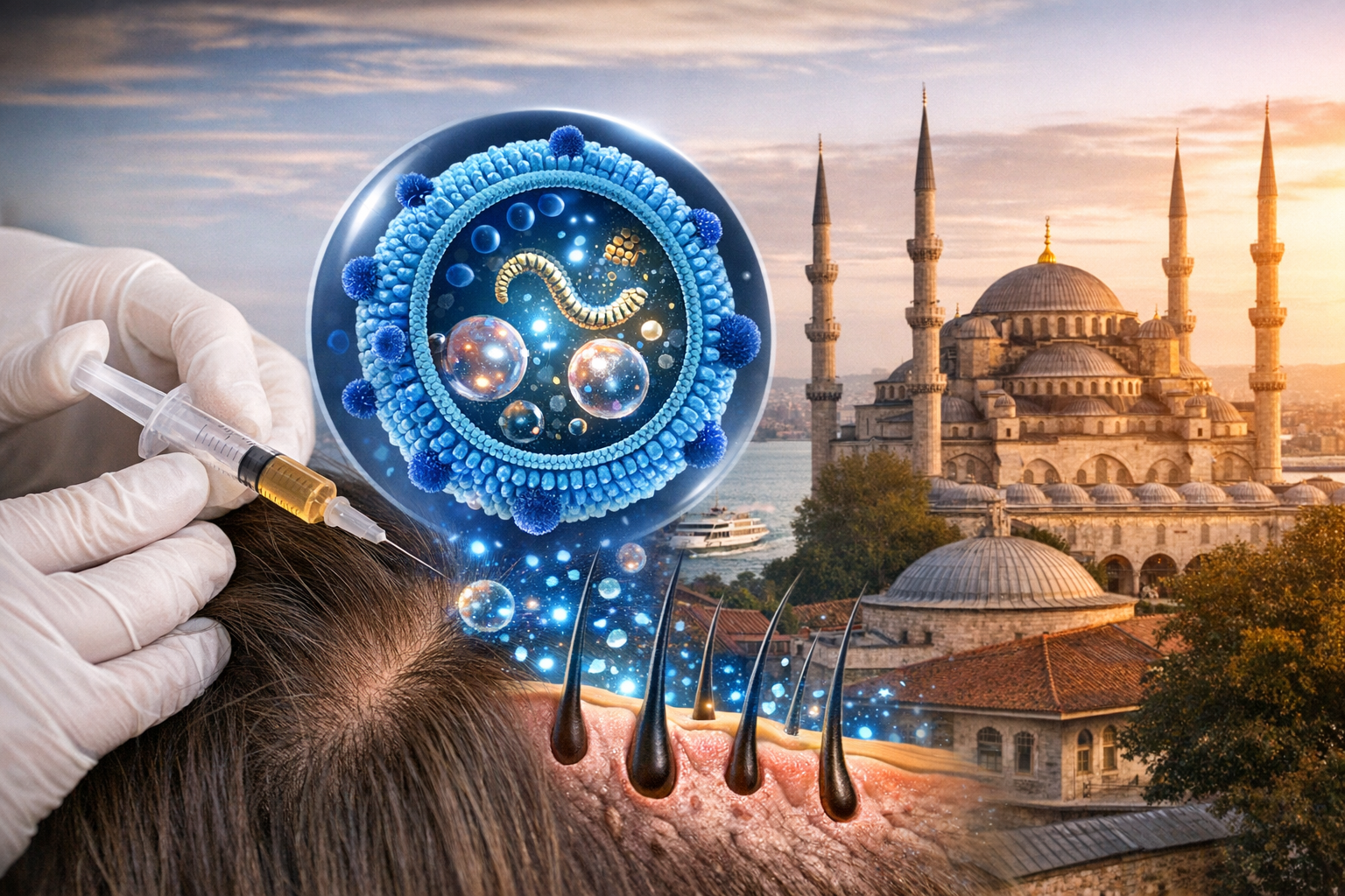 Exosomes ou PRP pour les cheveux en Turquie à Istanbul : quelle différence et quel traitement choisir ?